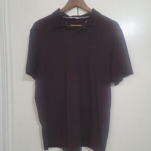 Calvin Klein Men's Plum Short Sleeve Polo